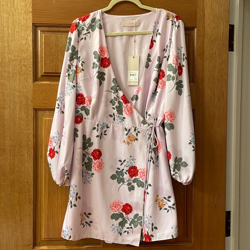 Keepsake Long Sleeve Wrap Dress